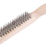 Корщетка с деревянной ручкой КУРС 5 рядов, 280 мм 38401