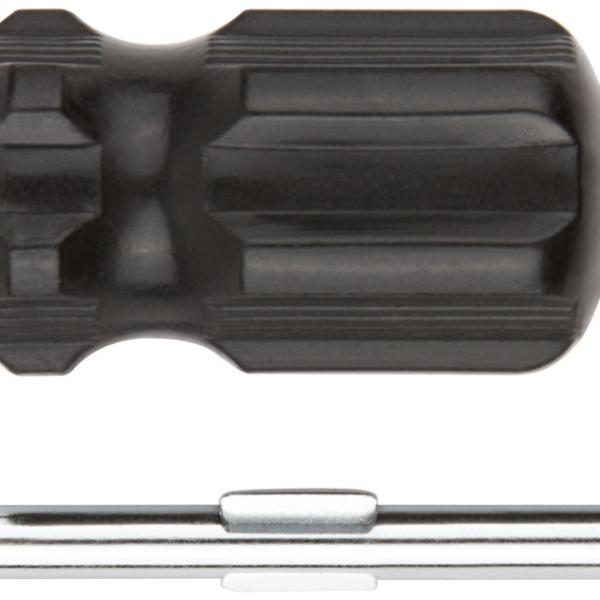 Отвертка 6x40 мм ph2/sl6 с переставным жалом "коротыш", crv сталь, черная пластиковая ручка 56207