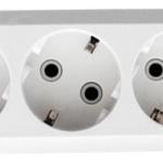 Колодка с заземлением "universal", корпус АБС пластик, 16 А, 3 гнезда 83229